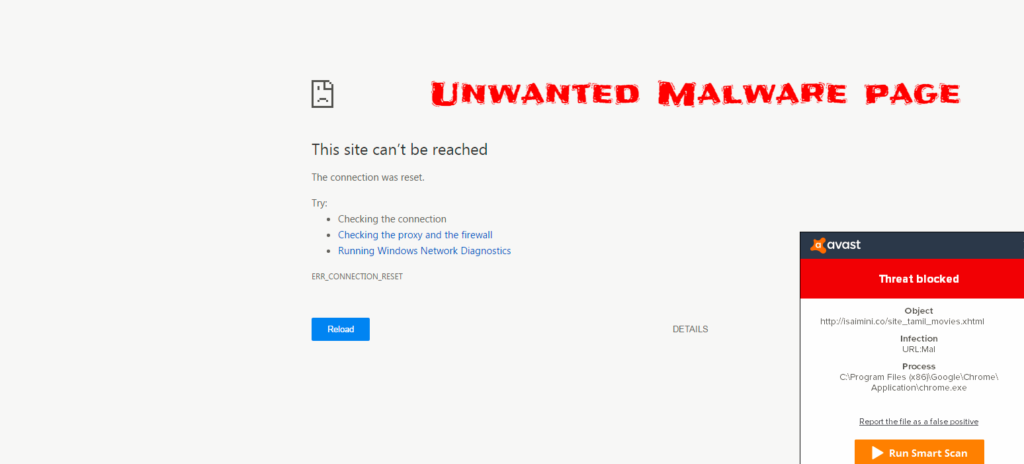 Unwanted Malware websites 
